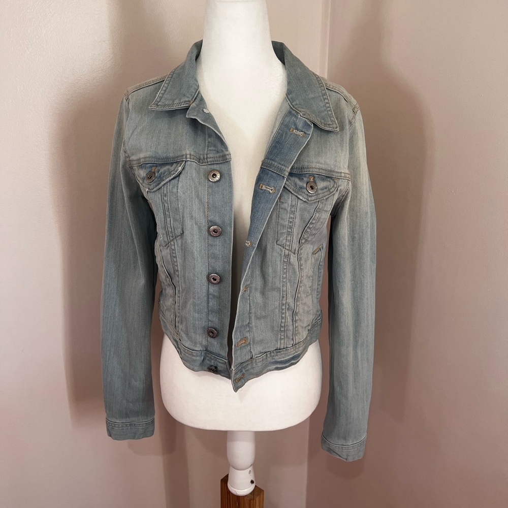 H & M Divided Jean Jacket Cropped Denim